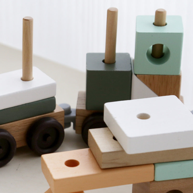 Wooden Stacking Train Set
