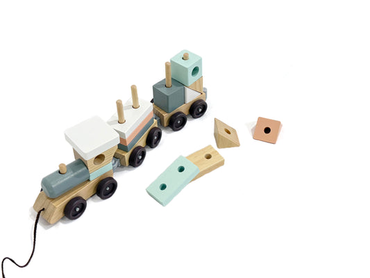 Wooden Stacking Train Set
