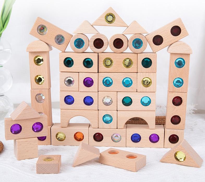 Wooden Gem Block Set
